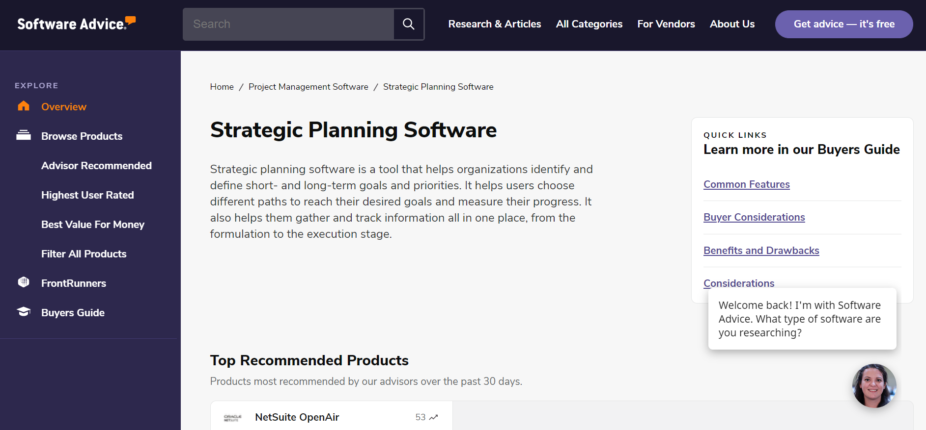 strategic planning model example A-screenshot-of-the-strategic-planning-software-guide-on-Software-Advice